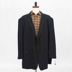 GS 62L Gray Sport Coat Blazer Jacket Solid 2-Button Polyester Y500